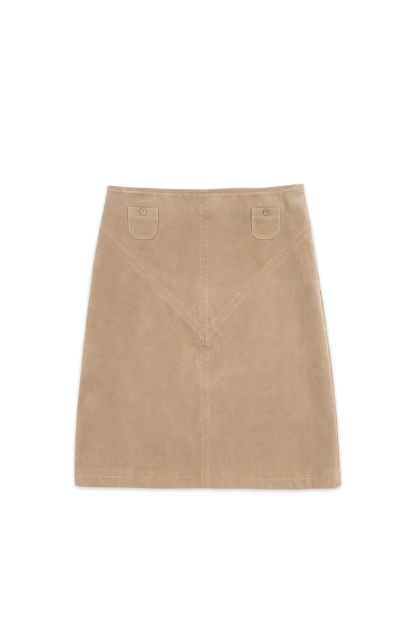 Betty Faux Suede Midi Skirt