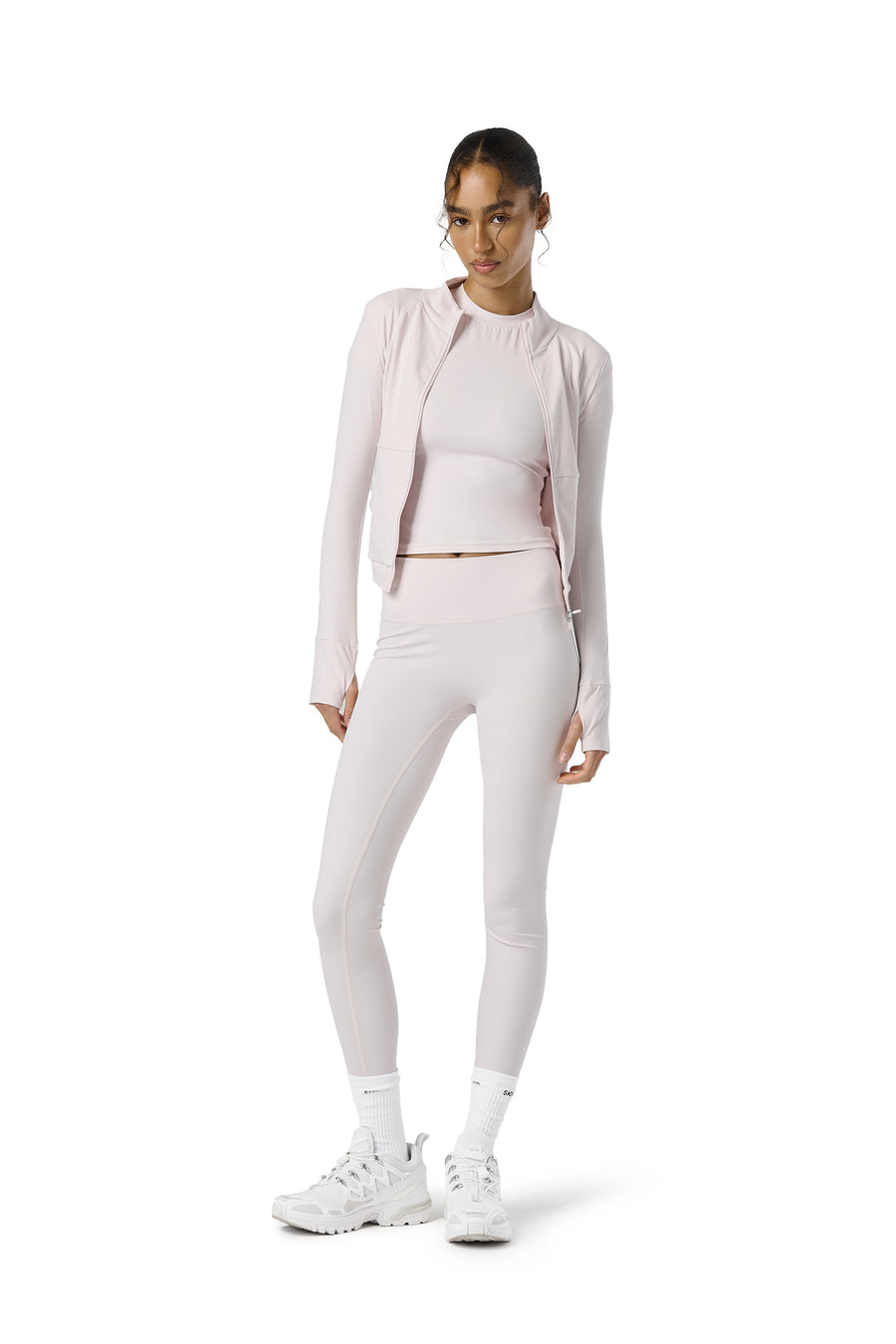Active Zip Up in Soft Pink