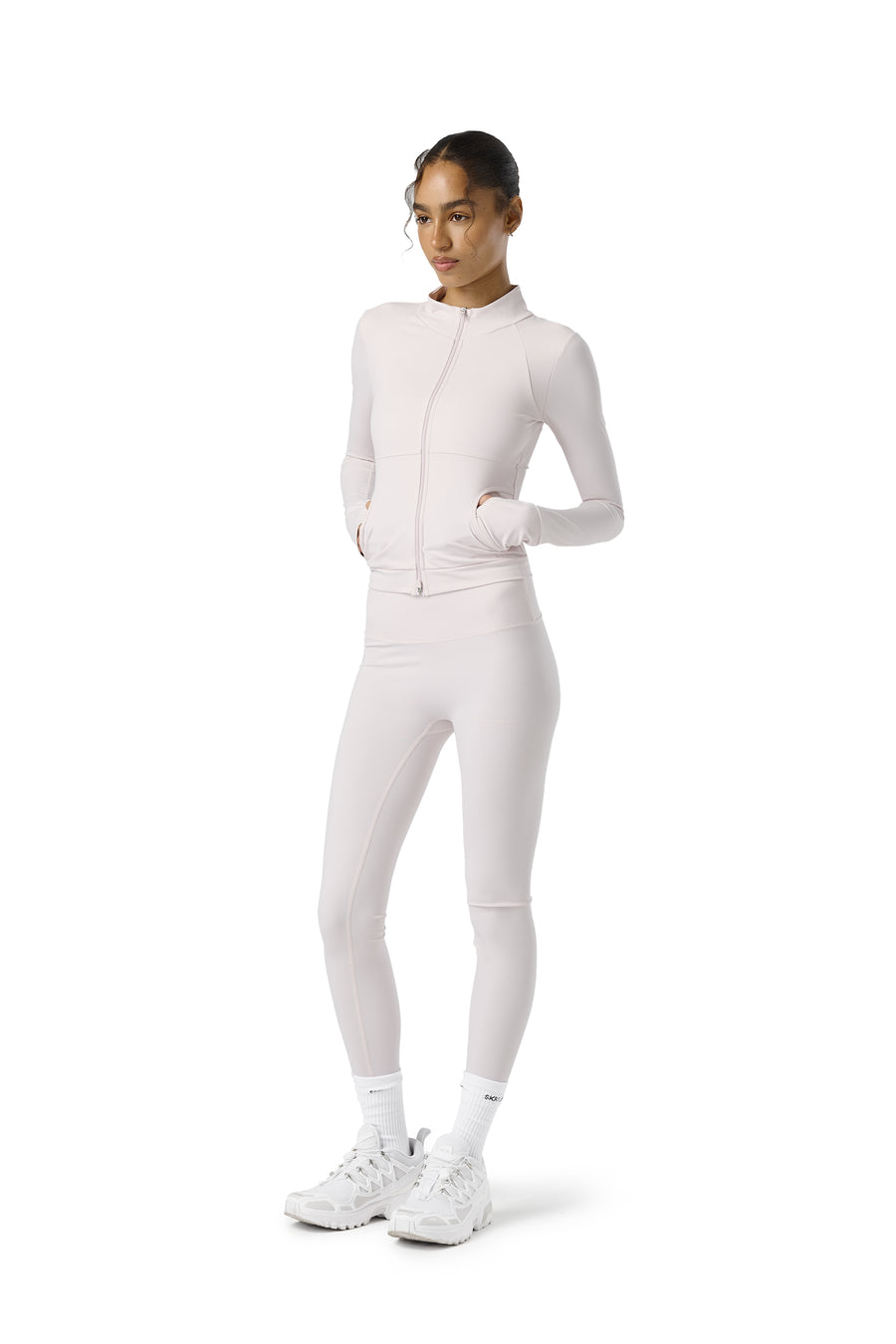 Active Zip Up in Soft Pink