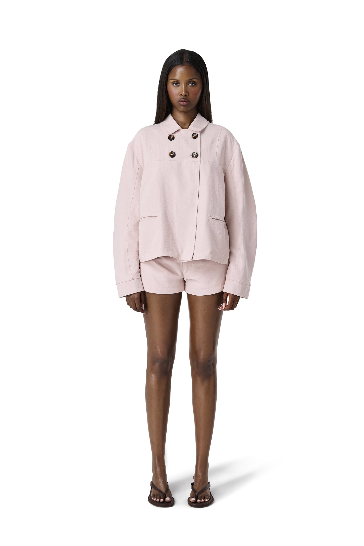 Babydoll Jacket in Powder Pink