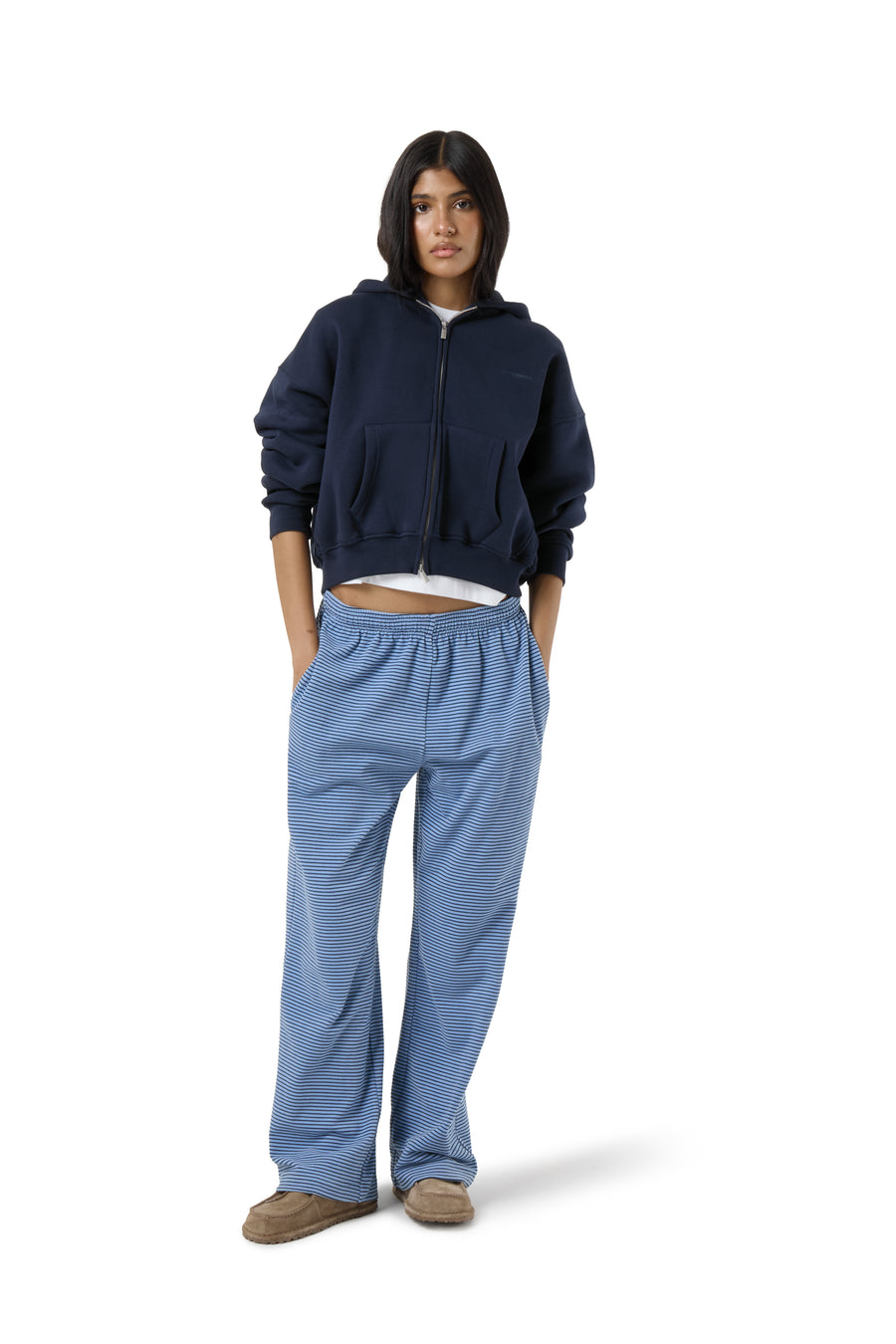 Seekers 99 Shrunken Zip Up in Navy