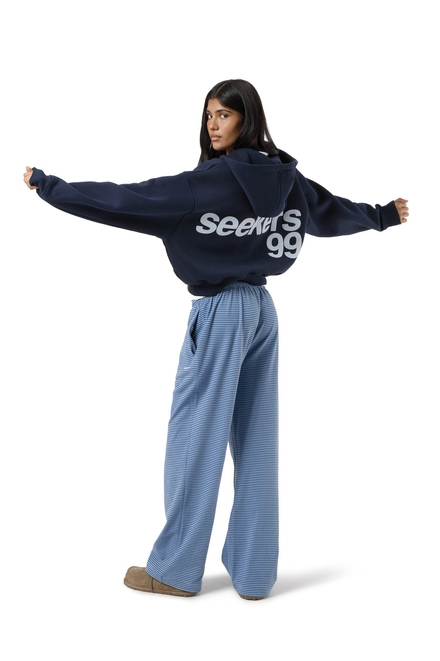 Seekers 99 Shrunken Zip Up in Navy