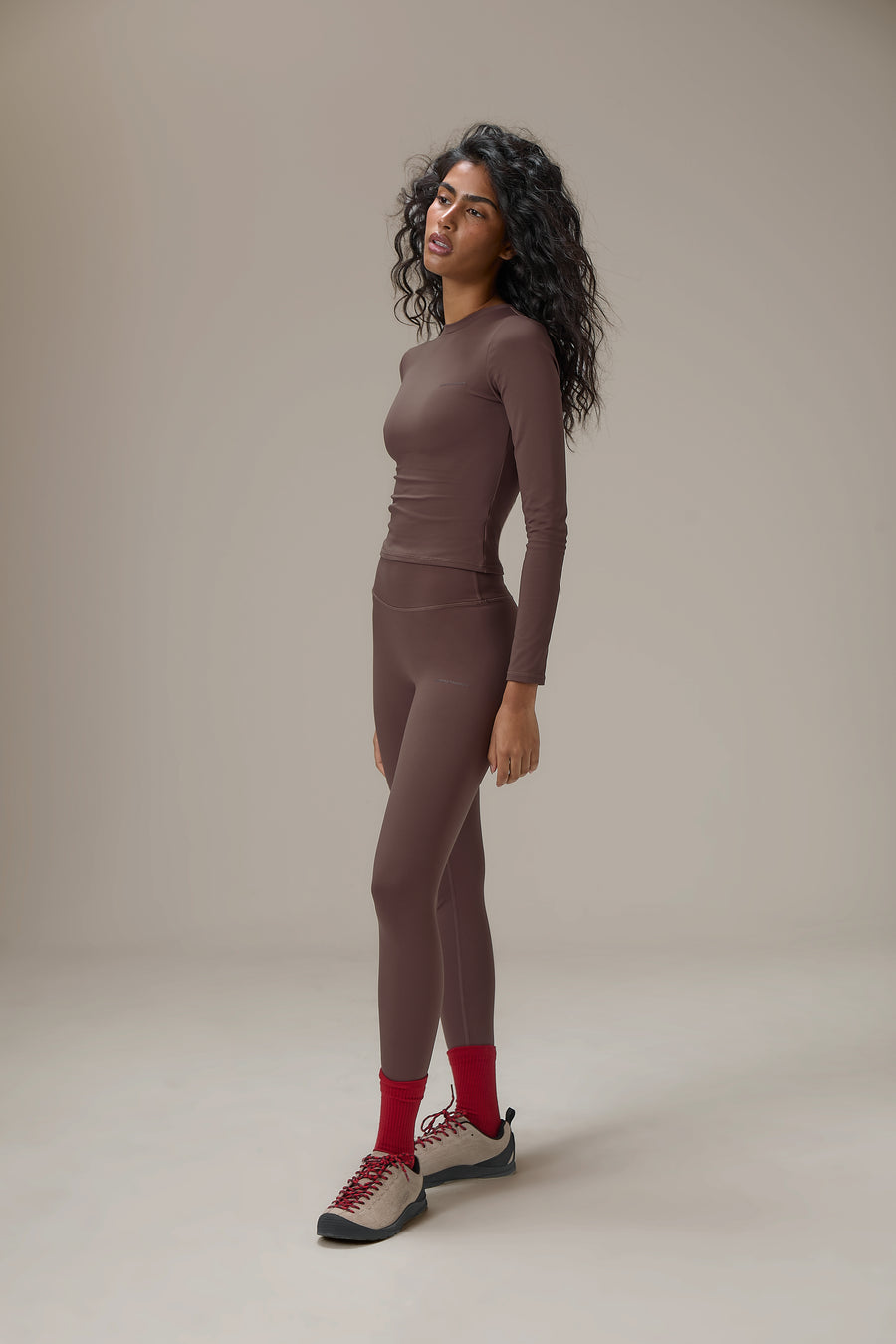 Soft Active Long Sleeve in Brown