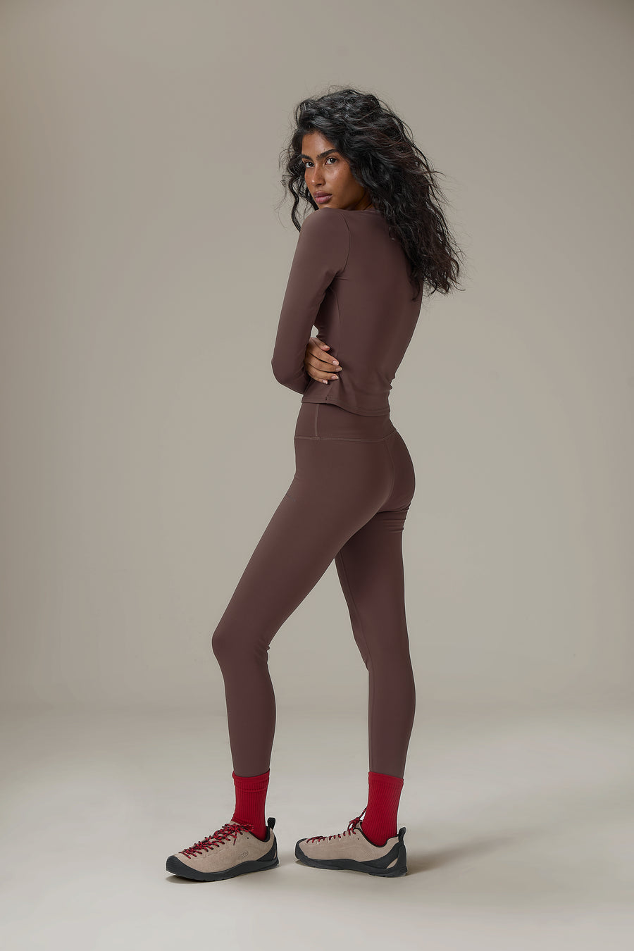Soft Active Long Sleeve in Brown