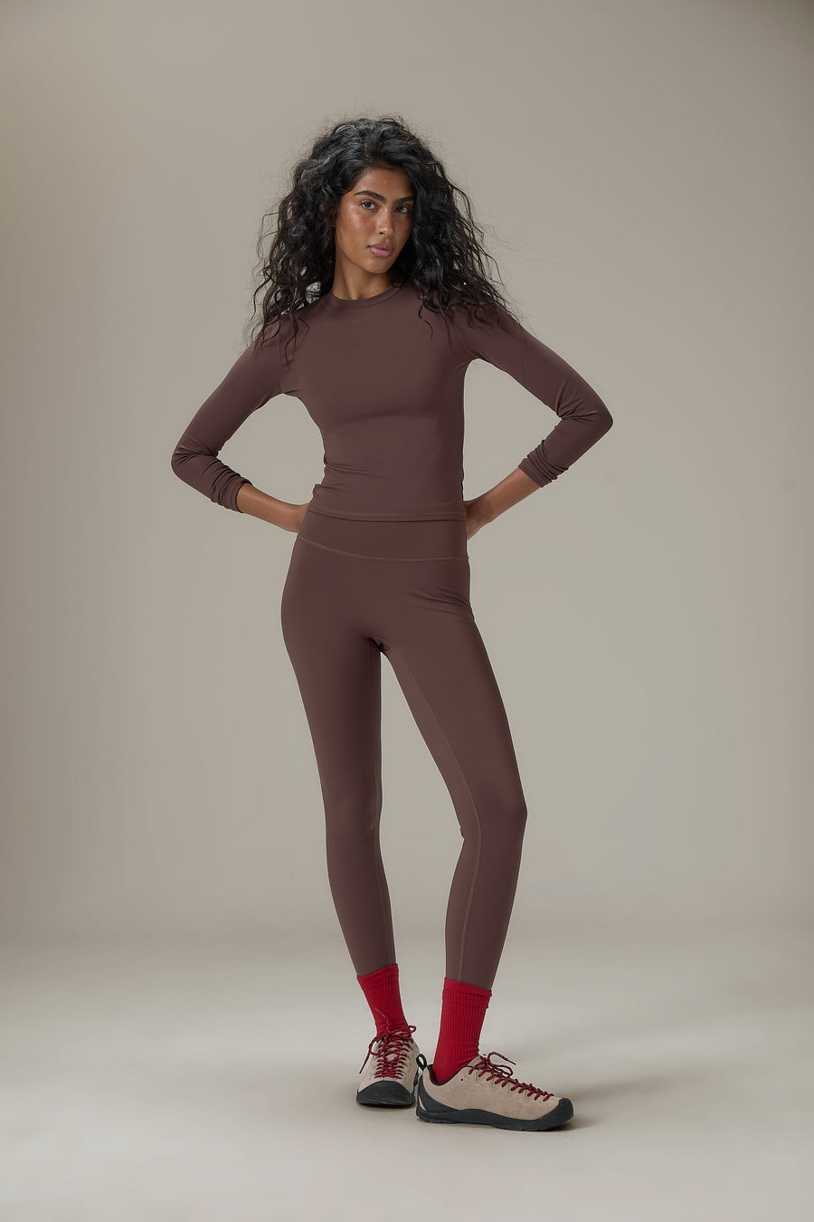 Soft Active Long Sleeve in Brown
