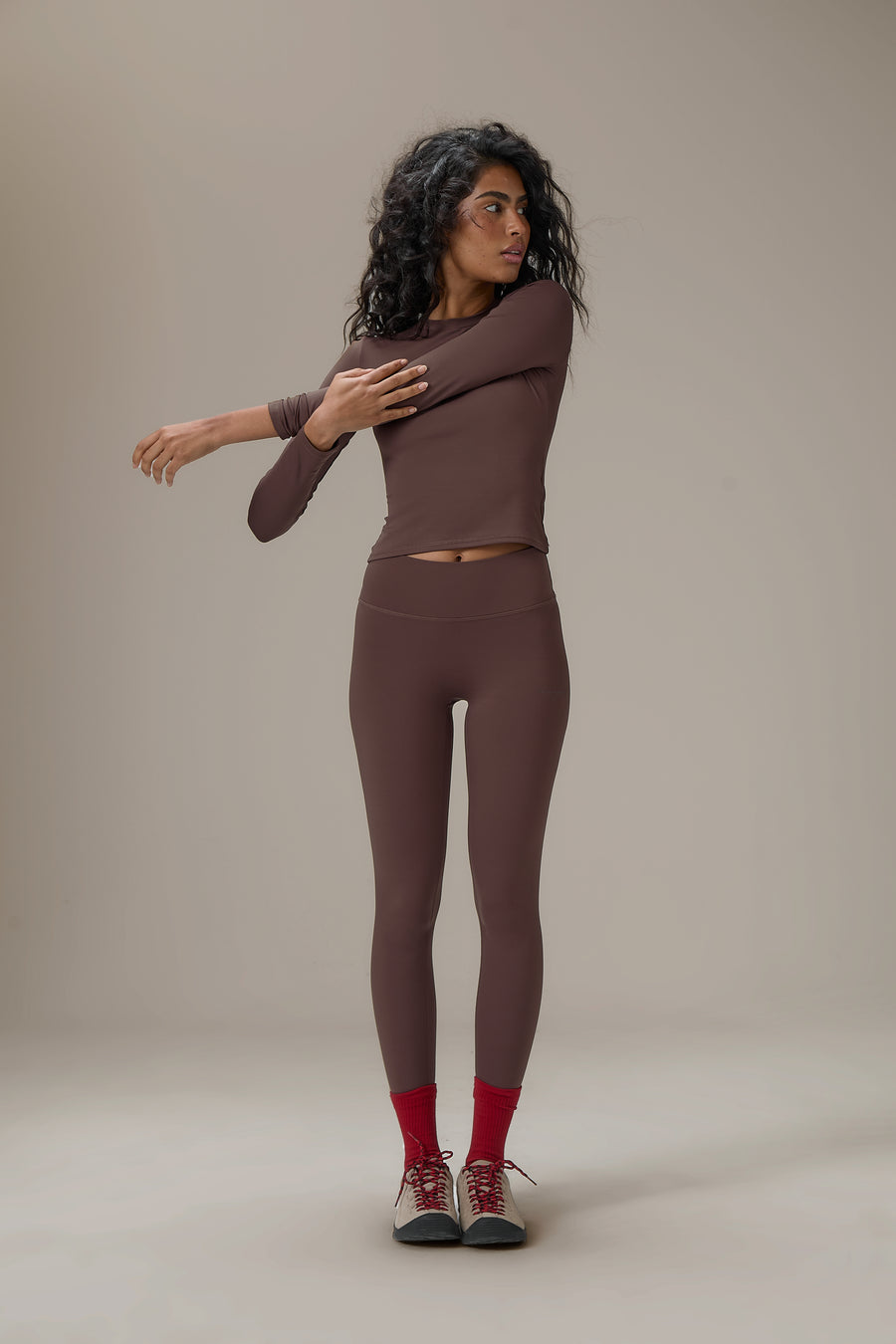 Soft Active Long Sleeve in Brown