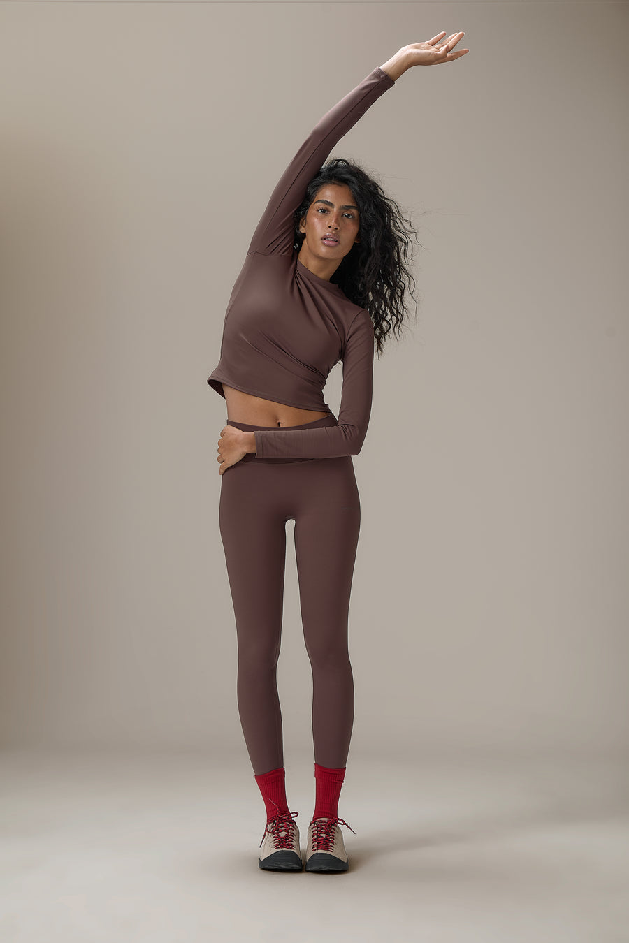 Soft Active Long Sleeve in Brown