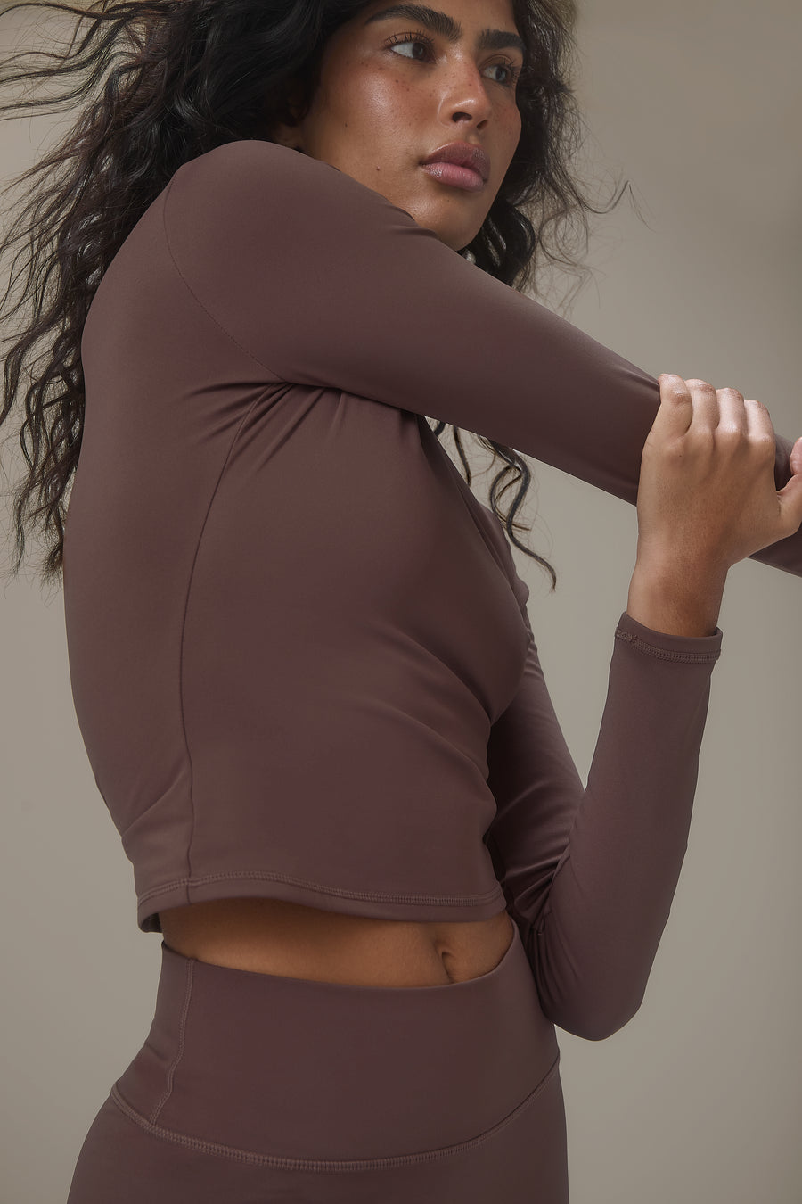 Soft Active Long Sleeve in Brown