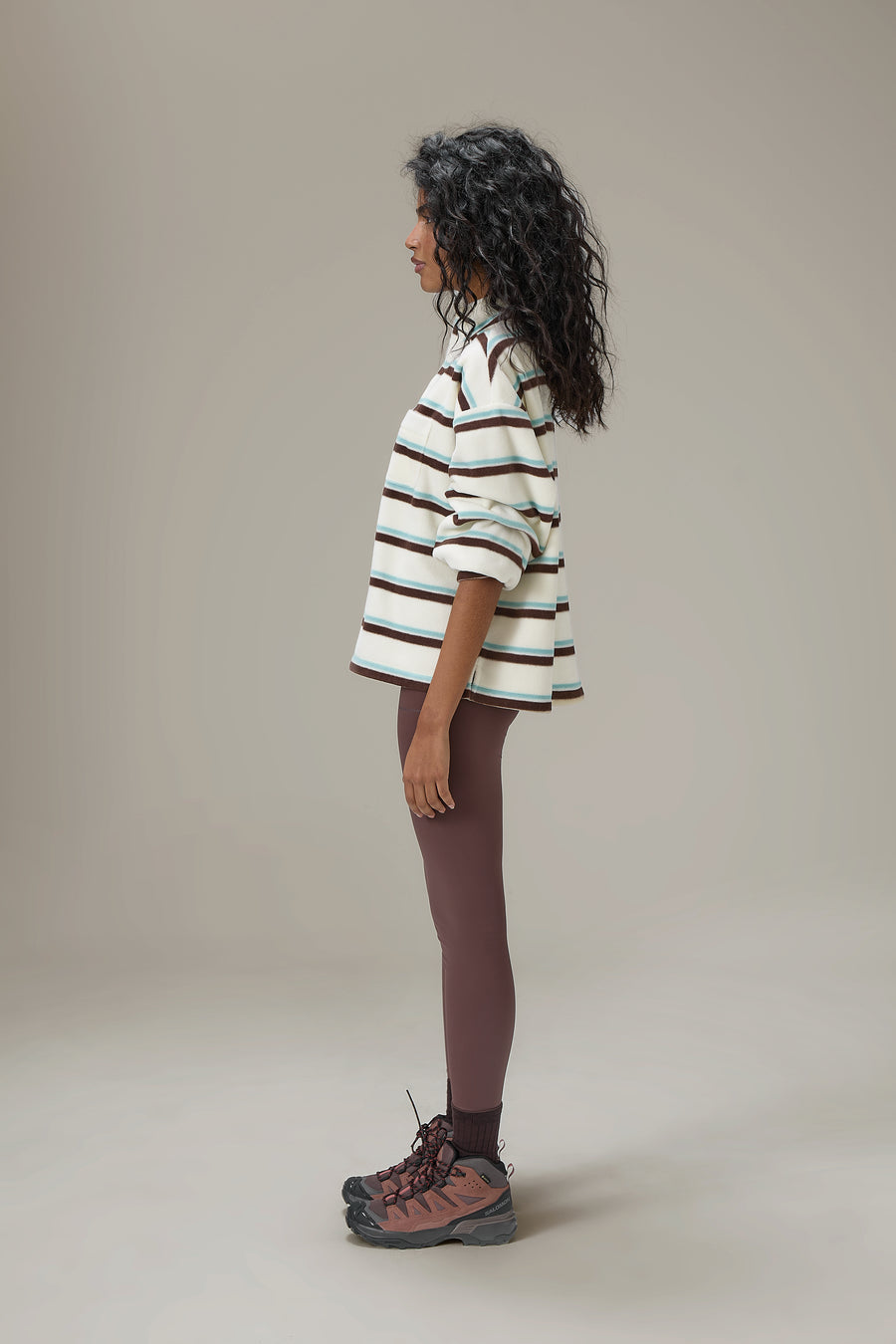 Benson Striped Zip Pullover Fleece