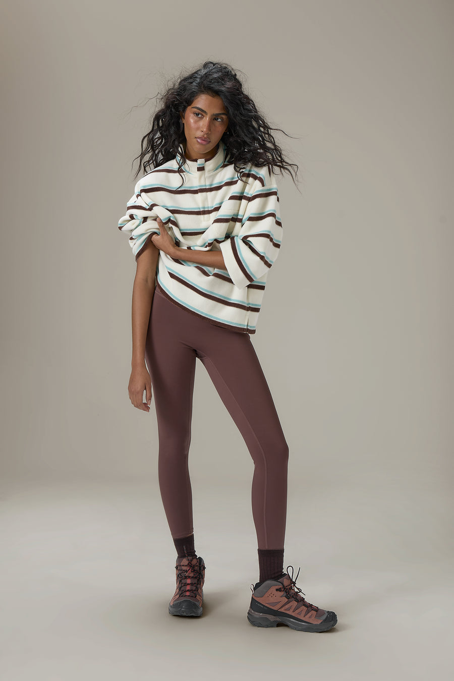 Benson Striped Zip Pullover Fleece