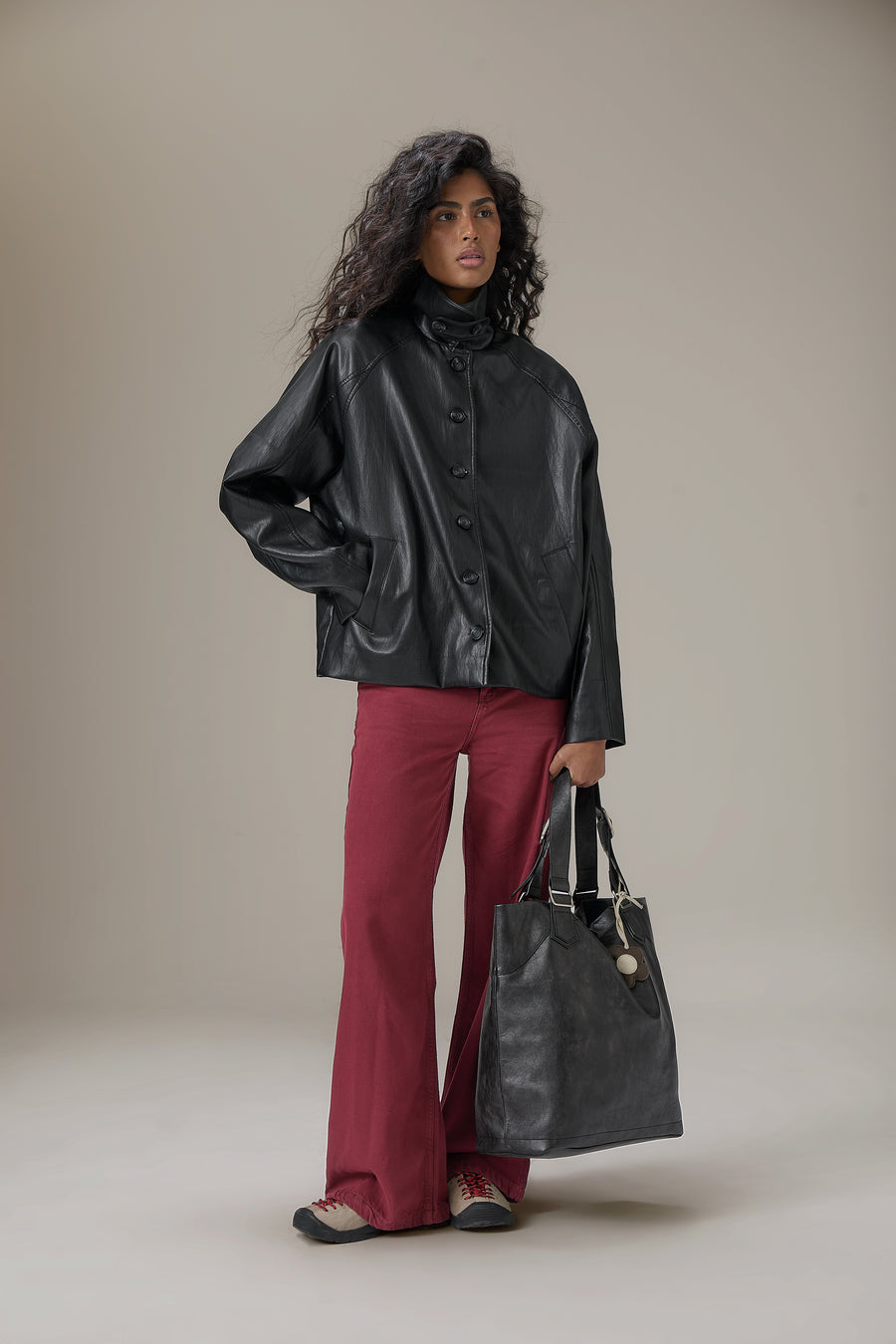 Burbank Faux Leather Everyday Tote Bag