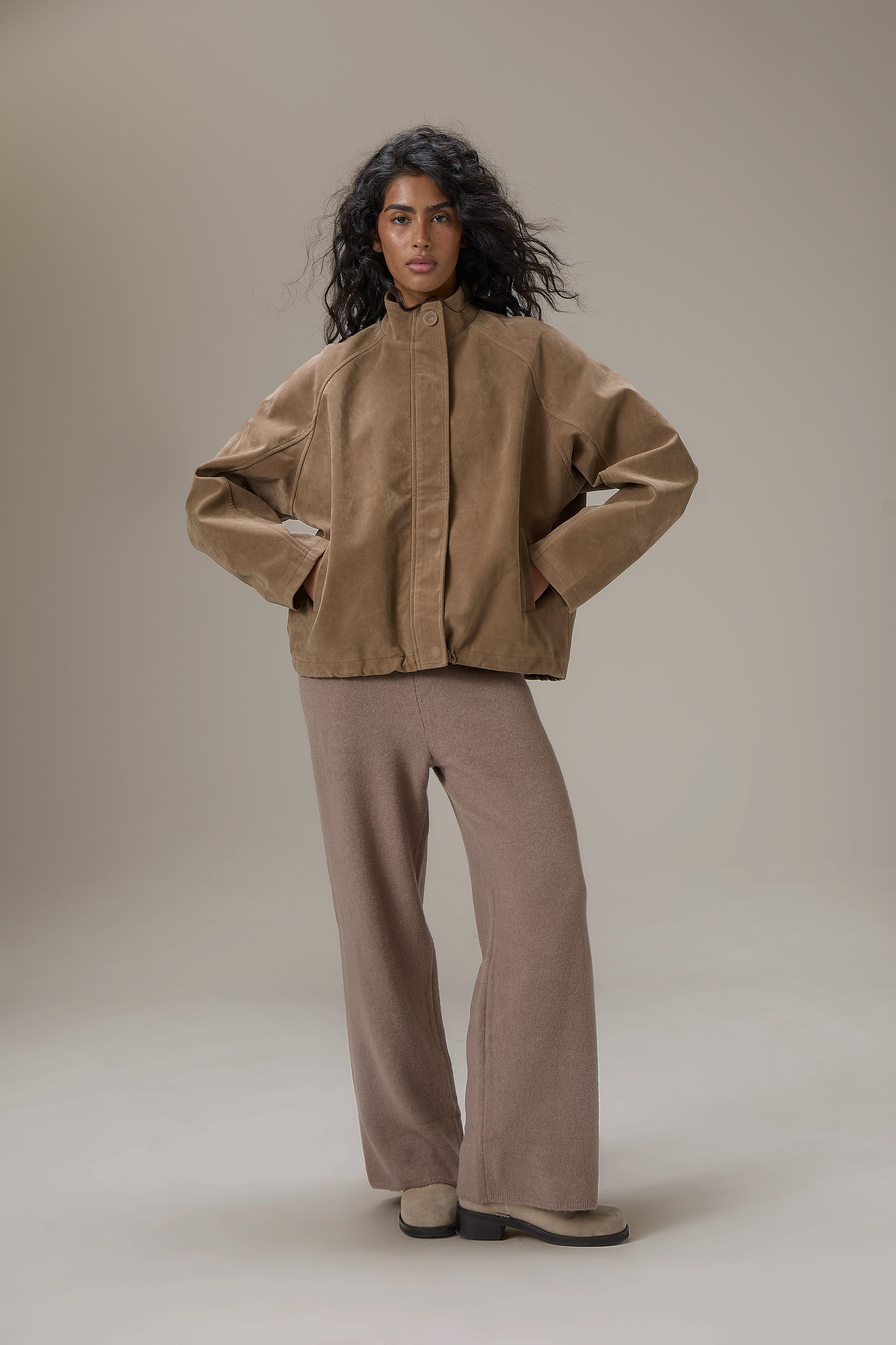 Lady Faux Suede Jacket