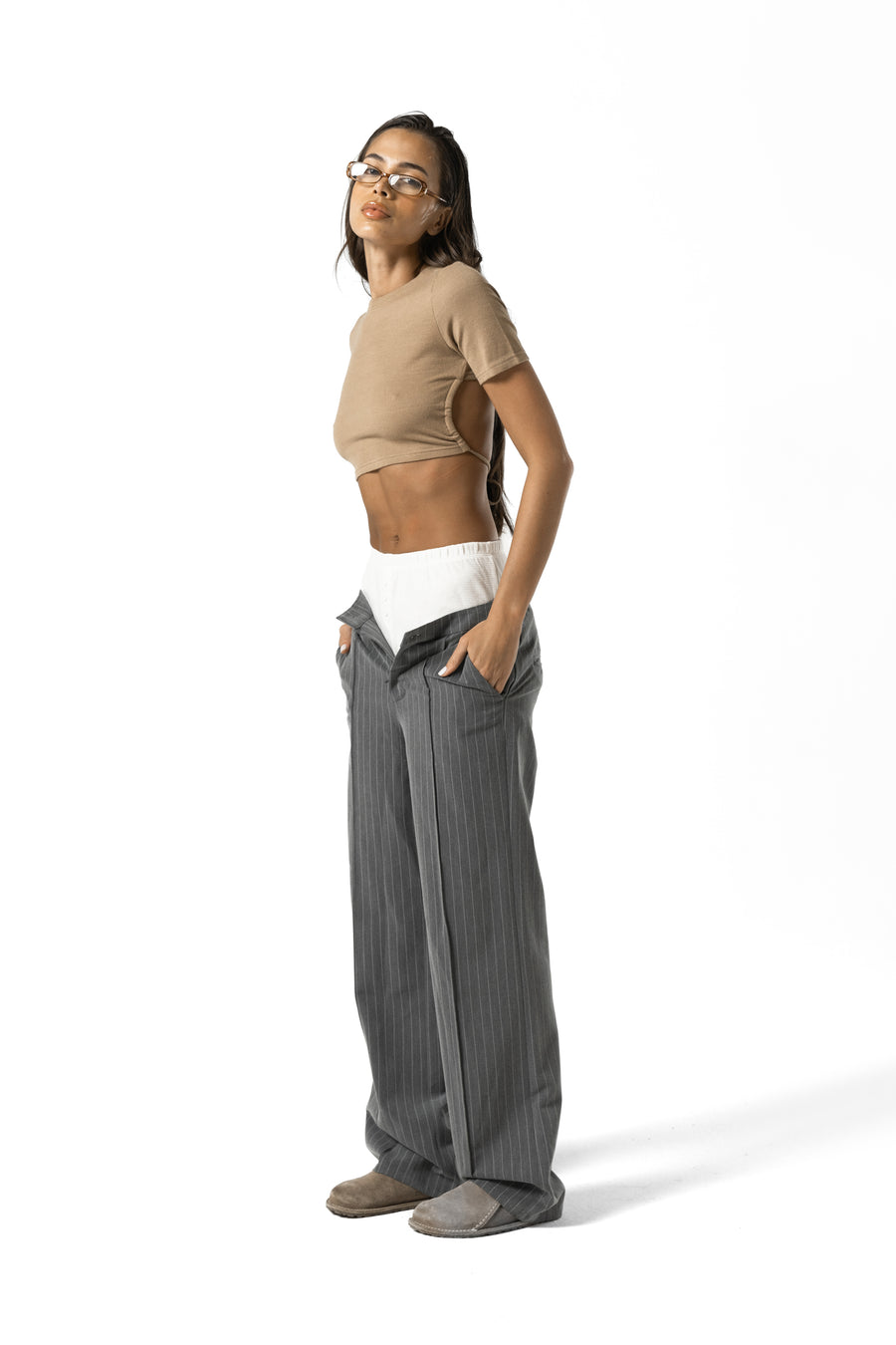 COOP Tie Crop in Golden