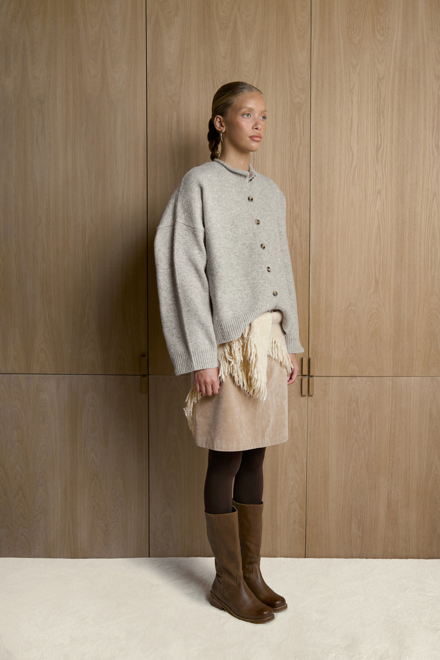 Jones Cardigan in Hazel Beige