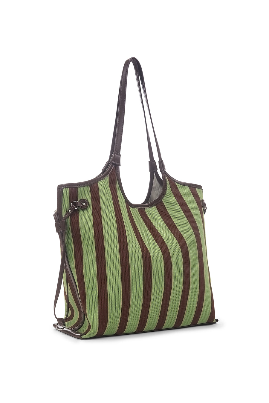 Augustine Stripe Tote in Green