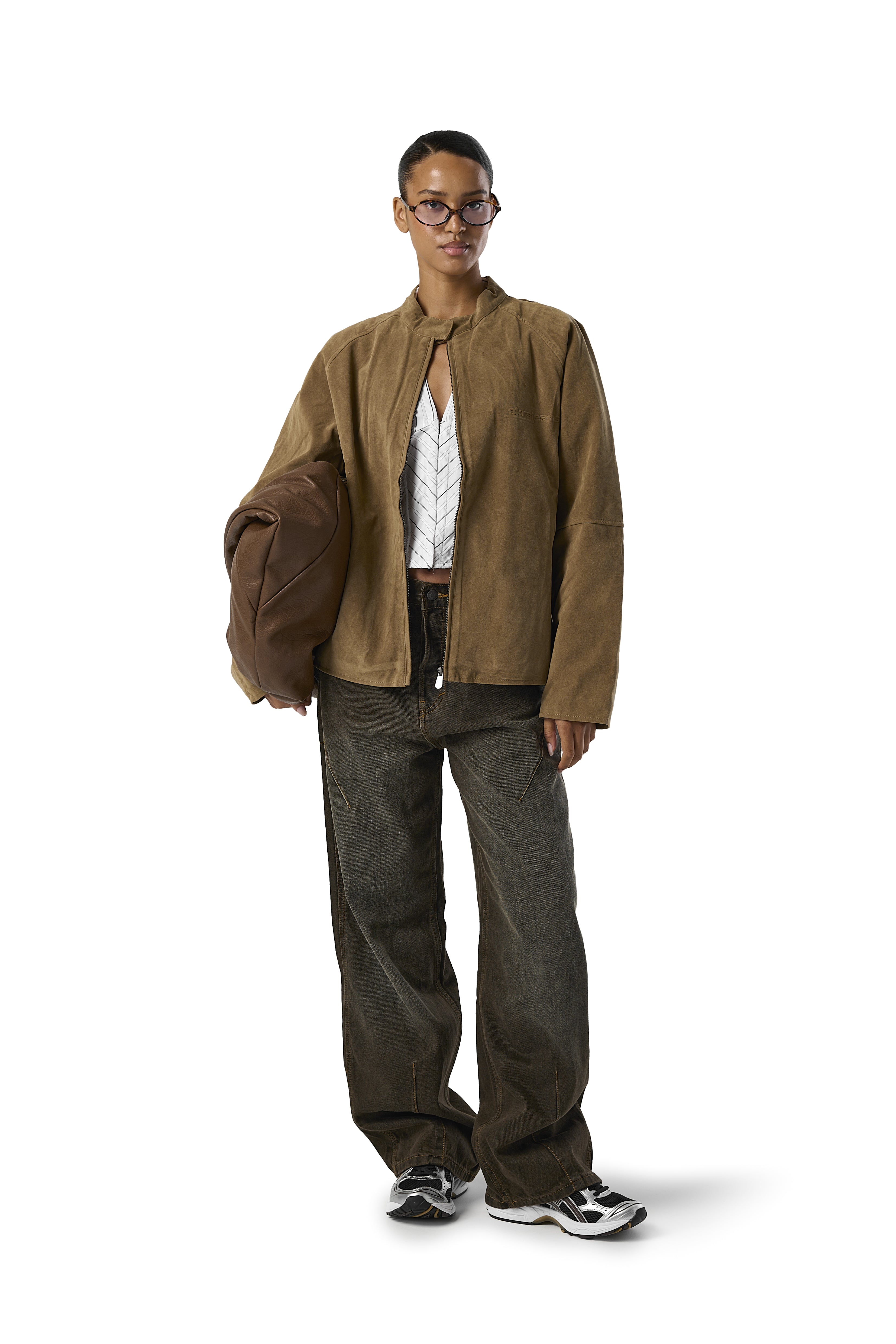 Annabelle Oversized Faux Suede Jacket main image 1