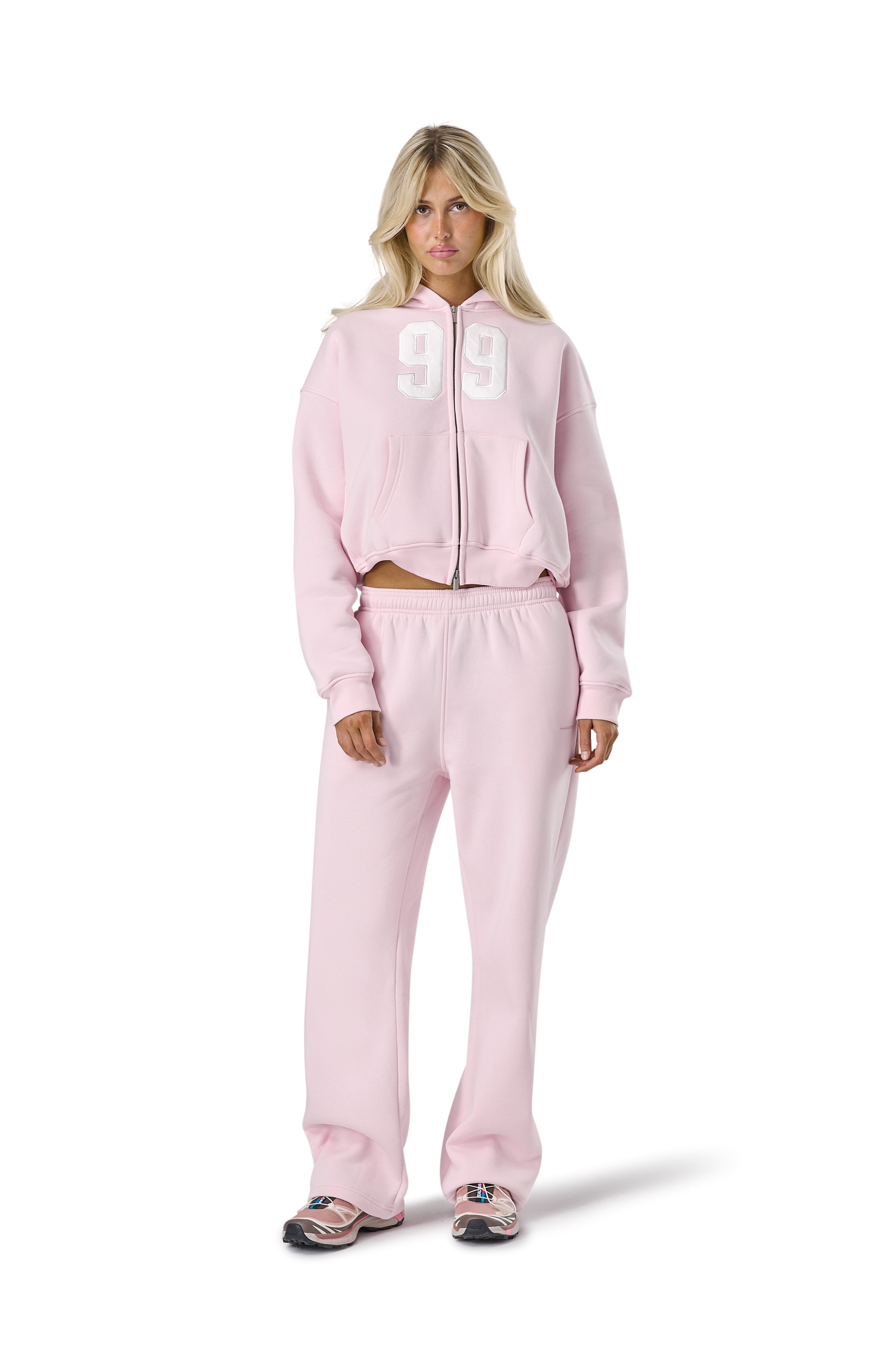 99 Shrunken Zip Hoodie in Bunny