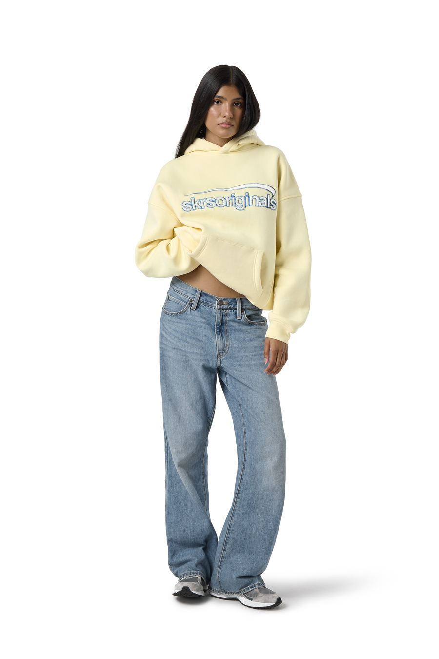 Staten Logo Hoodie in Butter Yellow