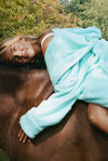 Seekers Cotton Bathrobe in Aqua