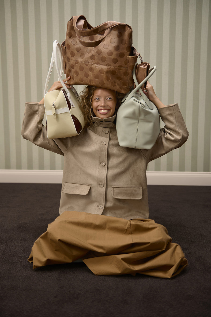 Elmer Faux Suede Button Jacket in Tan