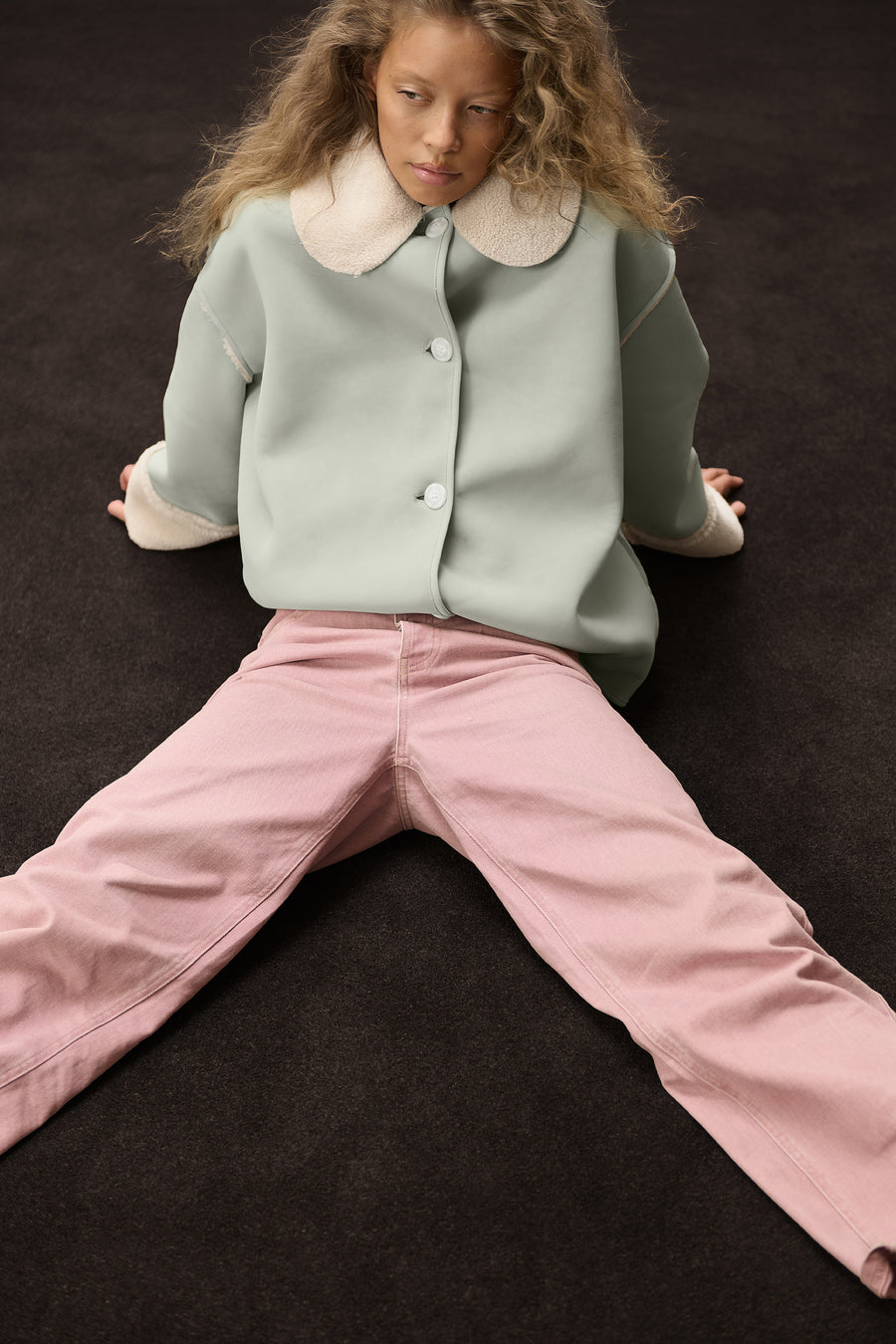 Mopsy Wide Leg Jeans in Washed Pink