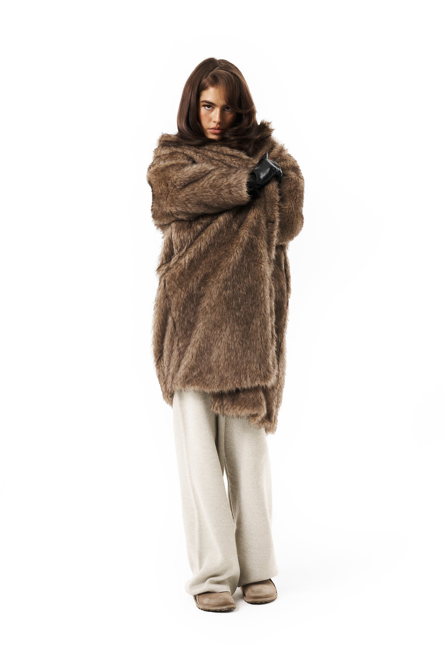 Donnie Faux Fur Longline Coat