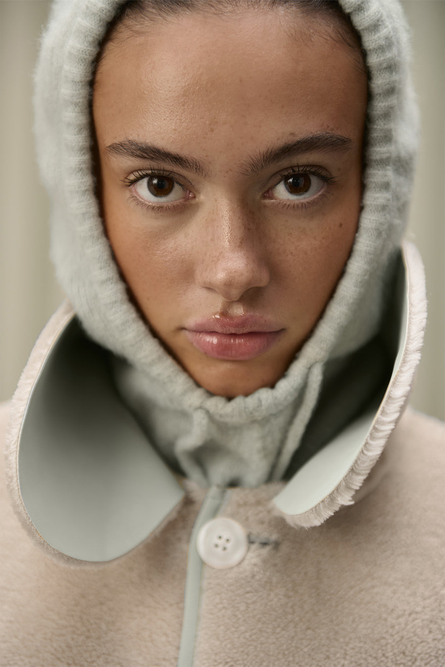 Tully Reversible Coat in Mint Foam