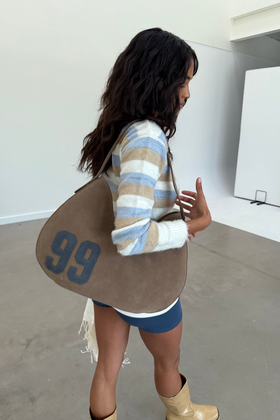 99 Faux Suede Carryall Bag