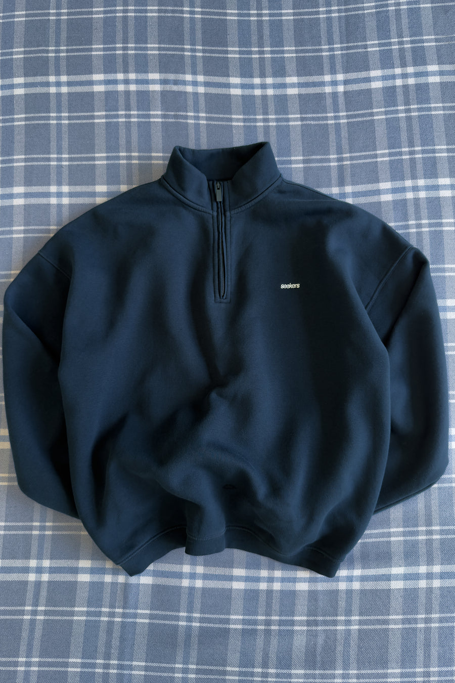 Carolyn Zip Pullover in Navy