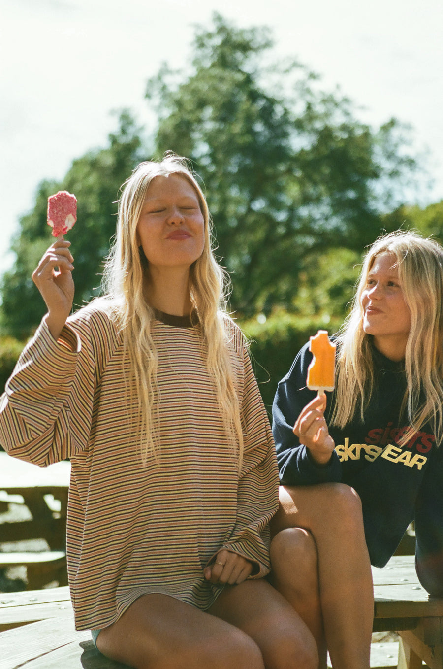 Douglas Oversized Long Sleeve Tee in Sunset