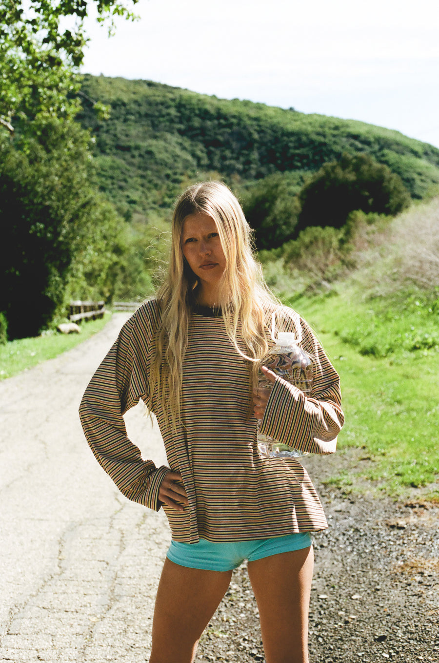 Douglas Oversized Long Sleeve Tee in Sunset