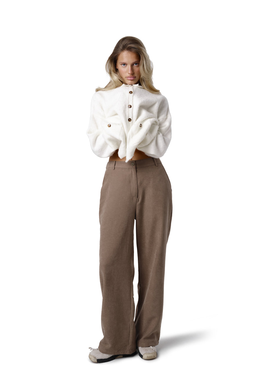 Kennedy Straight Leg Trouser in Mouse