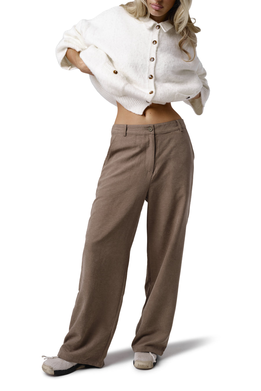 Kennedy Straight Leg Trouser in Mouse