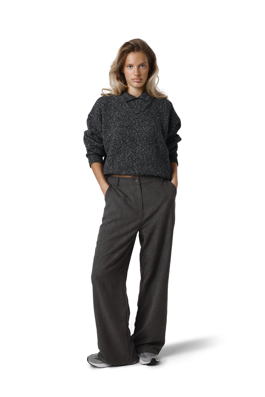 Kennedy Straight Leg Trouser in Ash