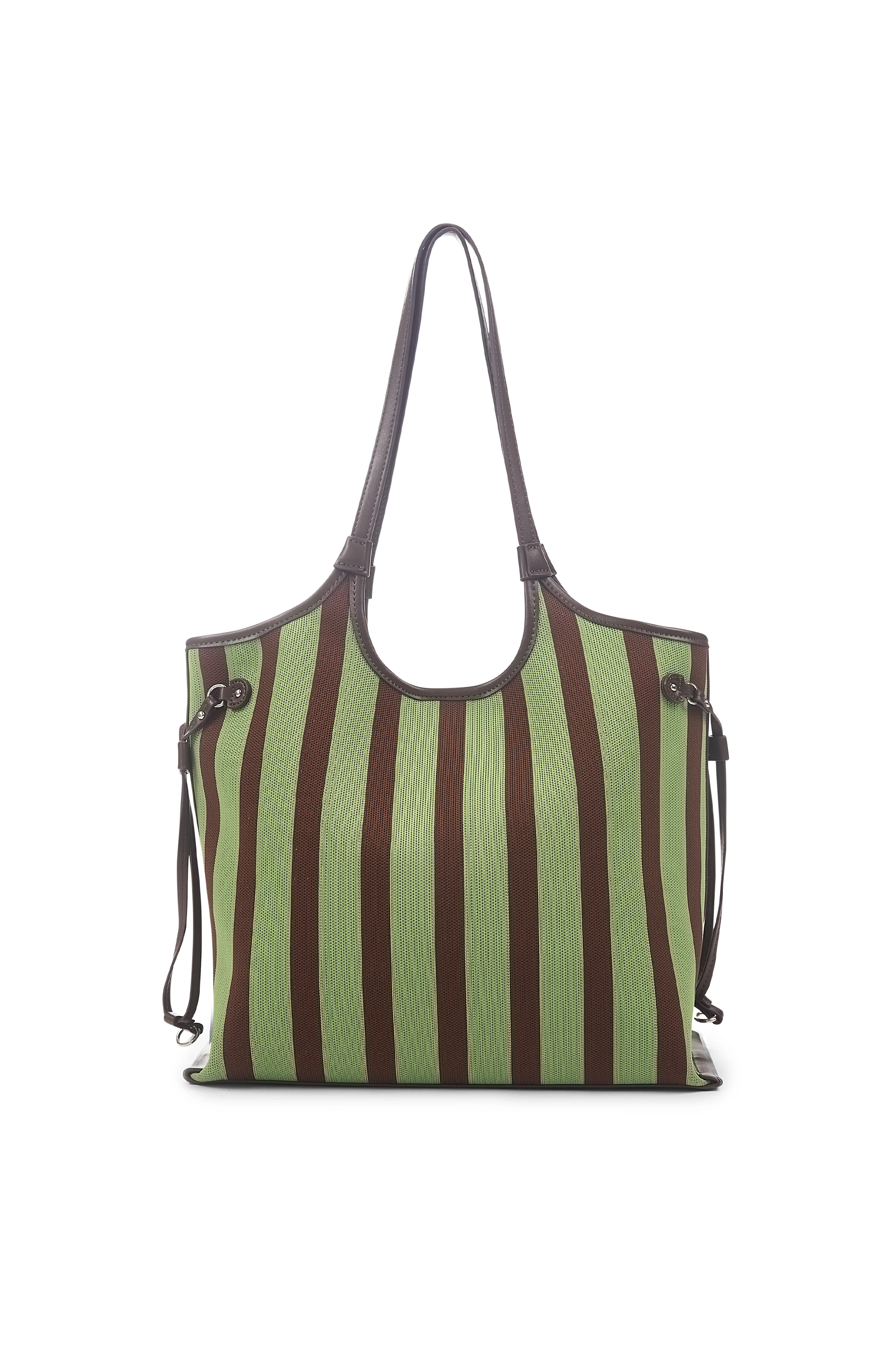 Augustine Stripe Tote in Green