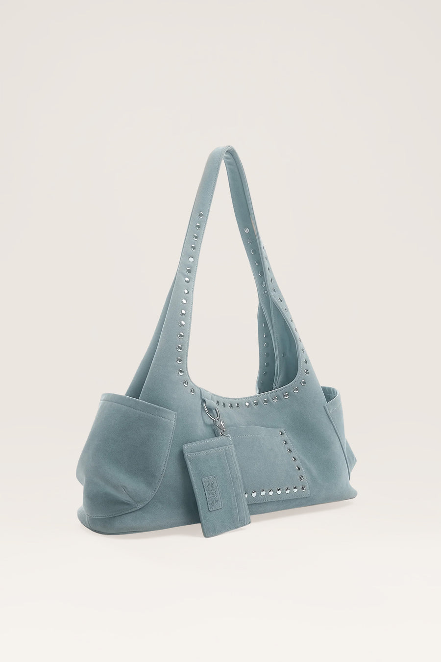 Martha Faux Suede Carryall in Blue