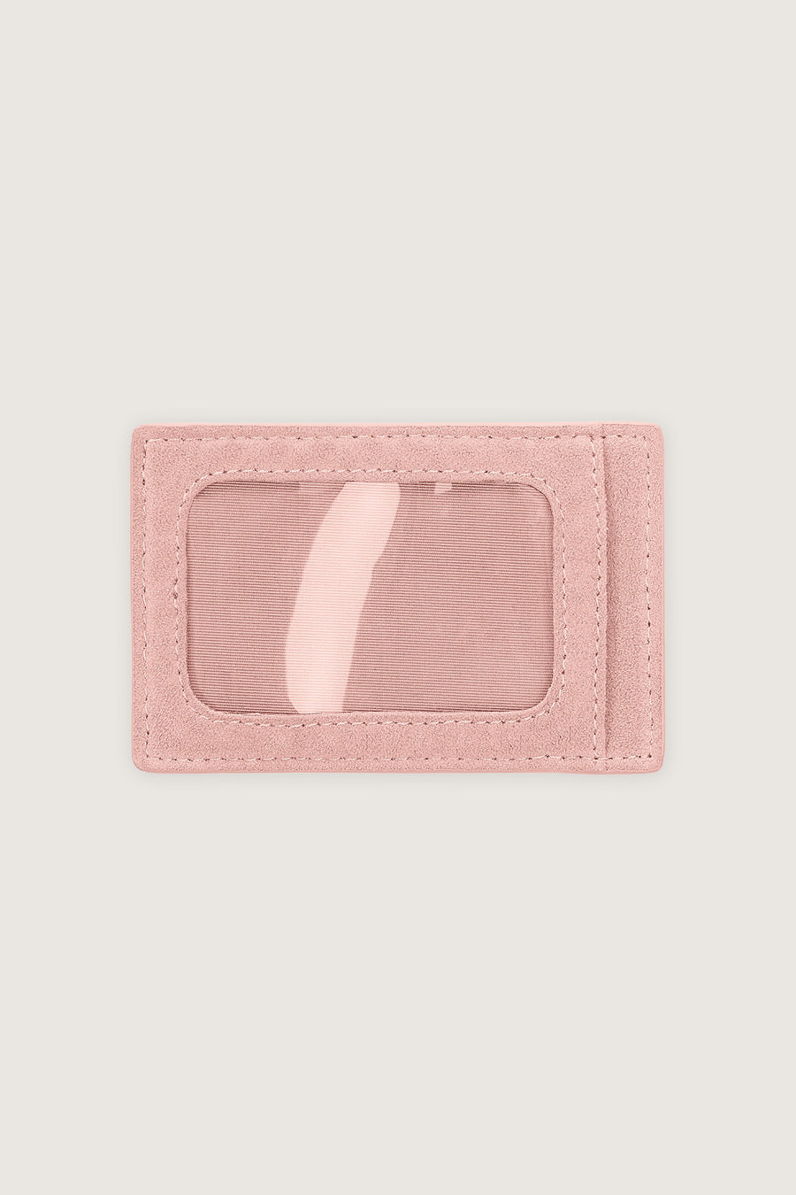 Martha Faux Suede Cardholder in Rose