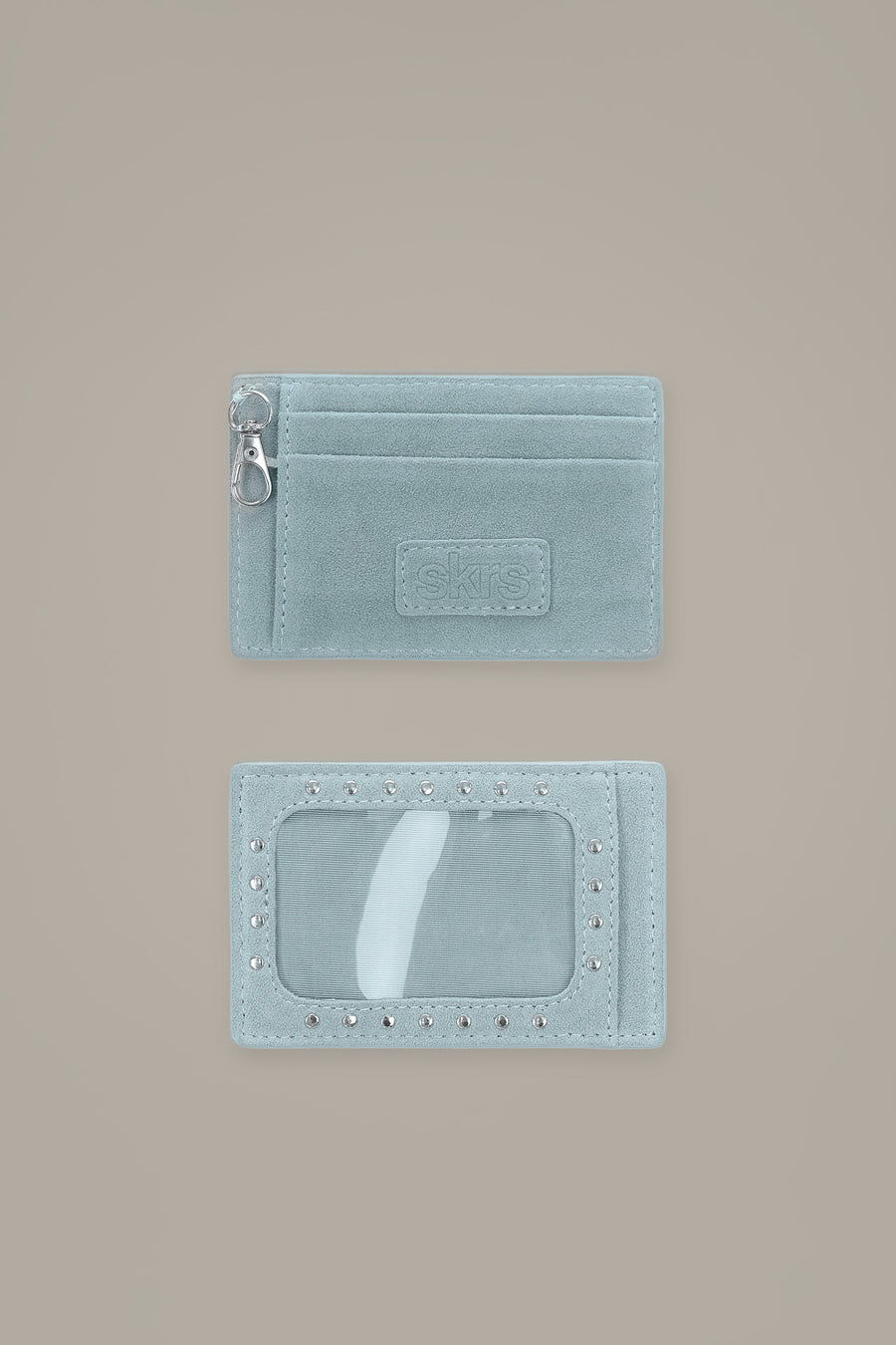 Martha Faux Suede Cardholder in Blue