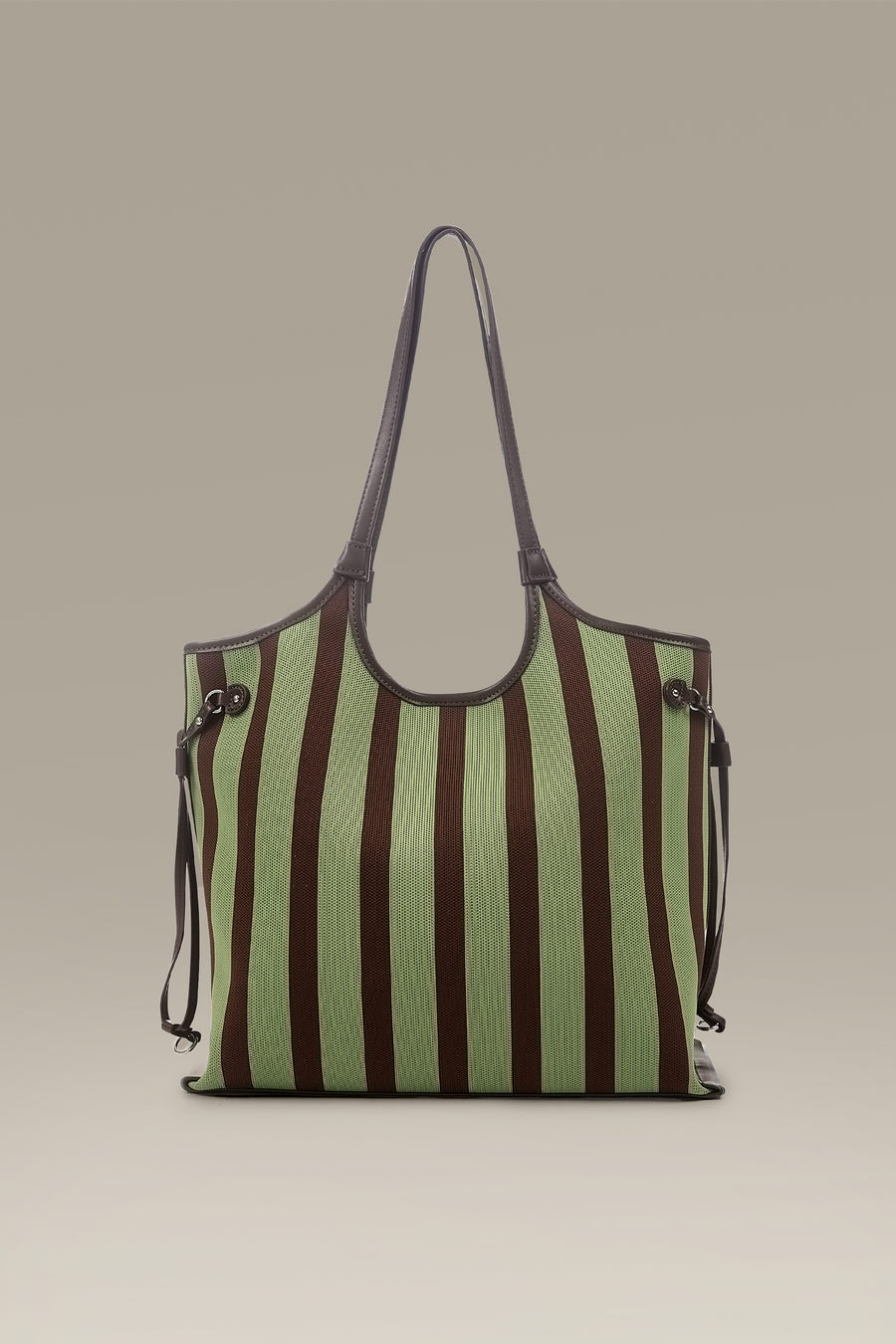 Augustine Stripe Tote in Green