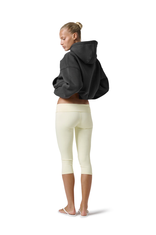 Seekers GB Shrunken Hoodie in Off-Black