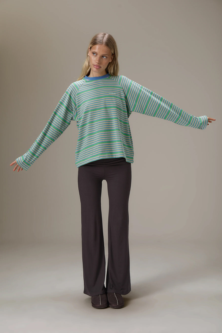 Douglas Oversized Long Sleeve Tee in Spring