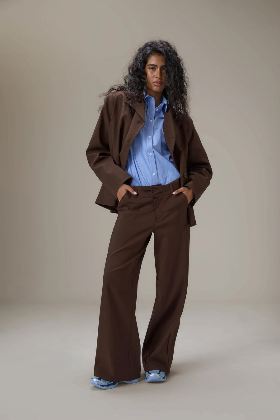 Fargo Boxy Blazer in Walnut Brown