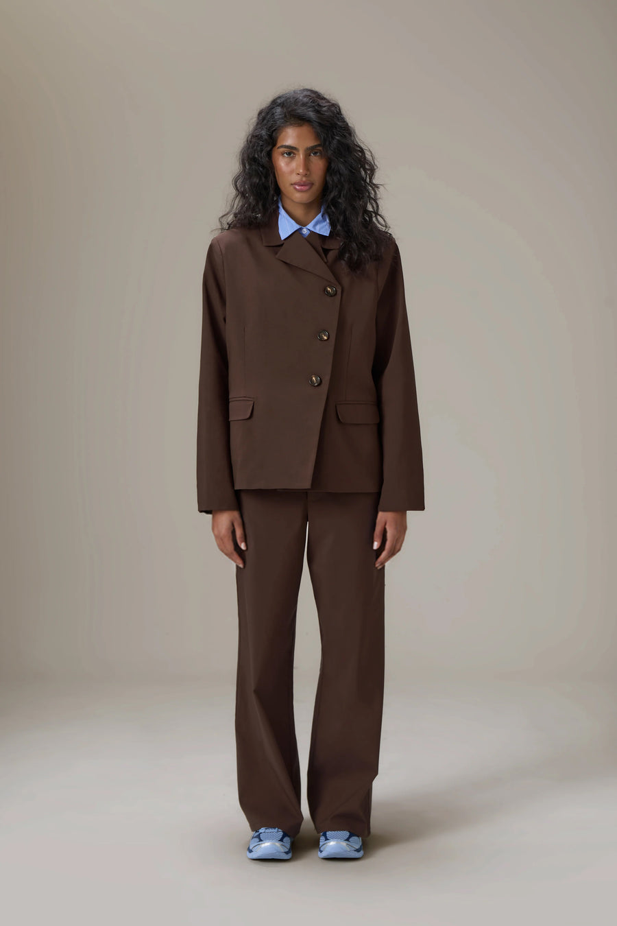 Fargo Boxy Blazer in Walnut Brown