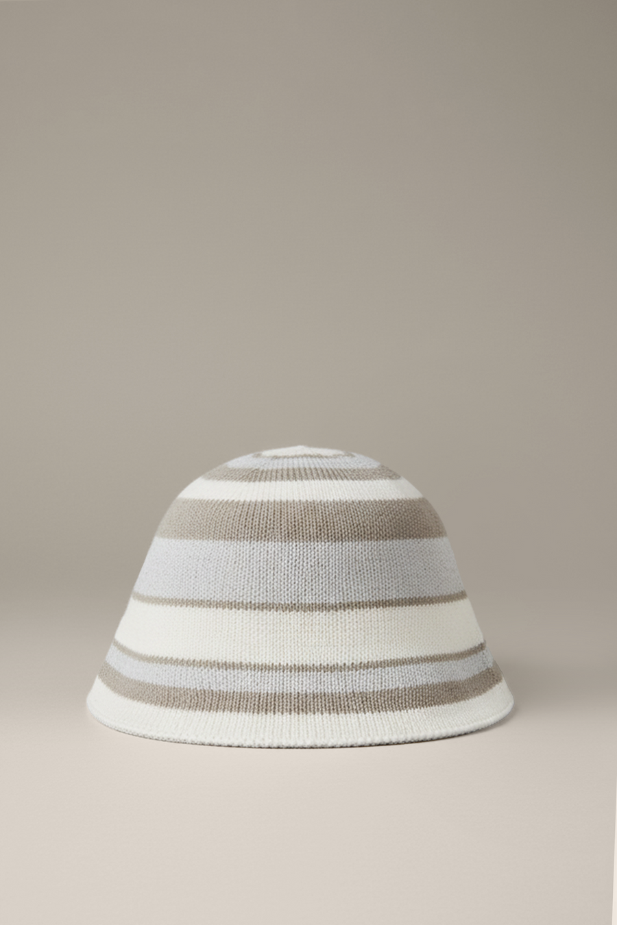 Bella Stripe Roll Hat in Grey