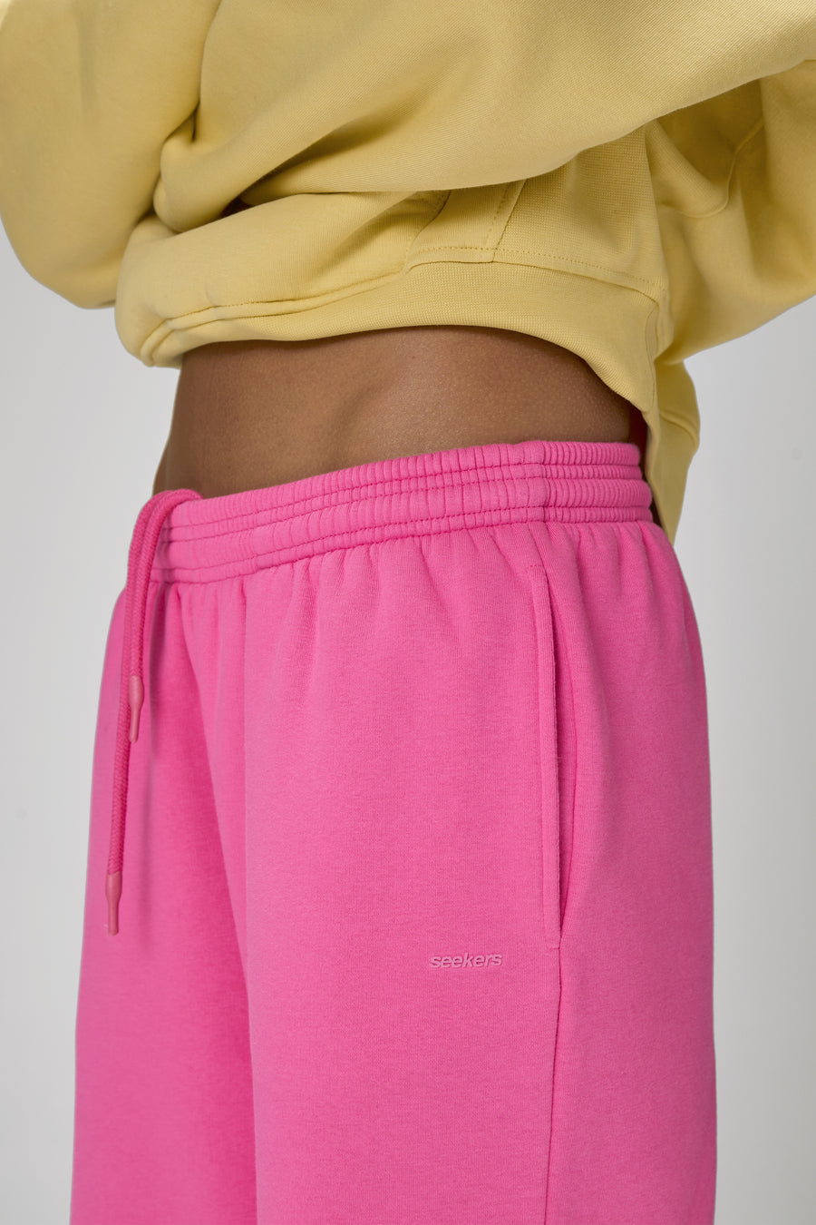 Seekers Classic Wide Leg Sweatpants in Hottest Pink