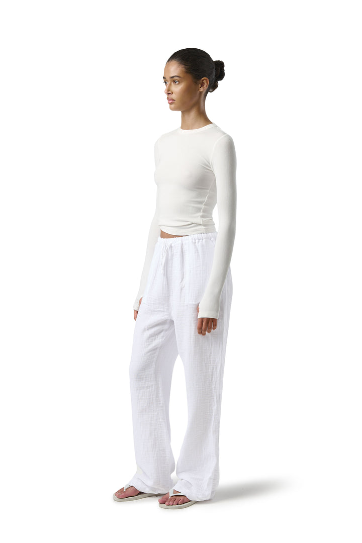 Beatrix Linen Pants in White