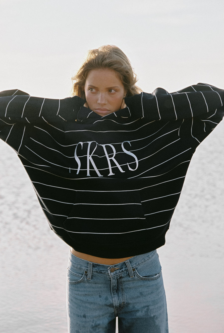 Fleet Stripe Logo Hoodie