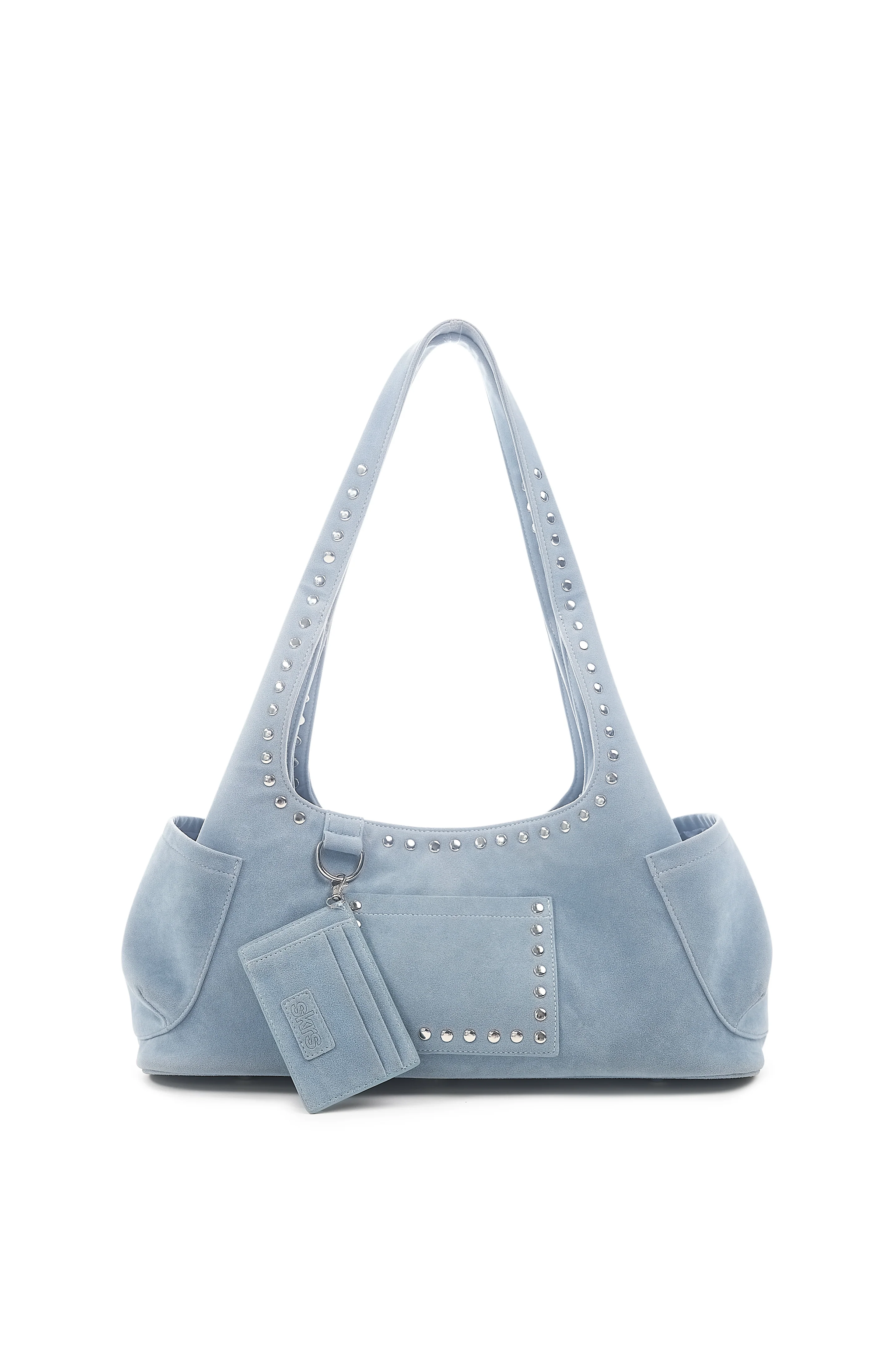 Martha Faux Suede Carryall in Blue