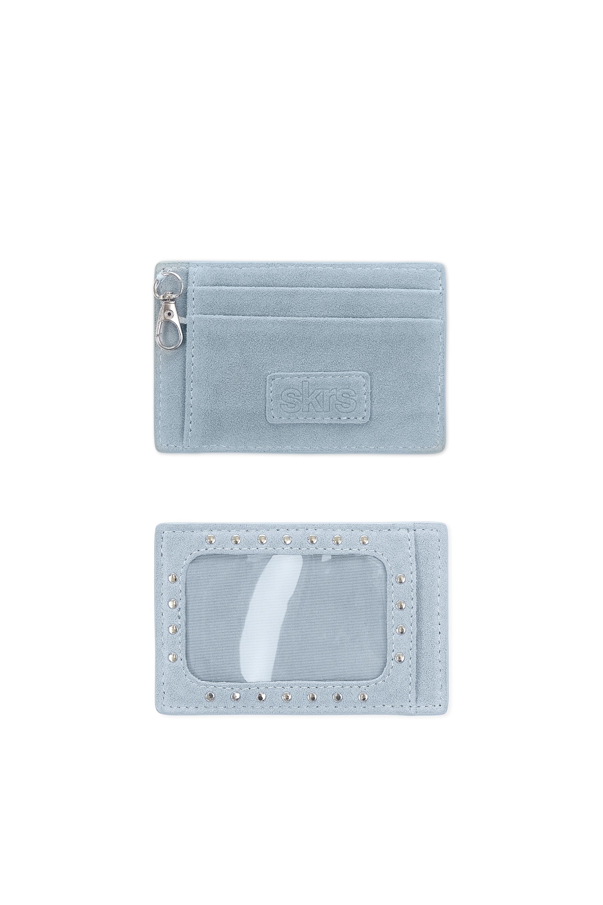 Martha Faux Suede Cardholder in Blue