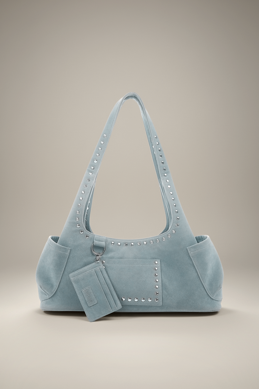 Martha Faux Suede Carryall in Blue